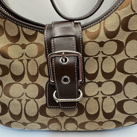 Coach Brown and Tan Signature Hobo Bag & wallet - Picture 10 of 13